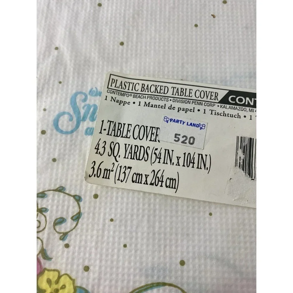 Contempo 1990’s Disney Snow White Party Table Cloth Vintage Decoration‎